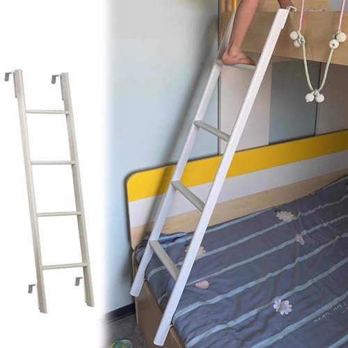 Hochbett Leiter Ersatzleiter Etagenbett Leiter für Etagenbetten im Wohnheim-Hochhaus, zum Einhängen an die Bettseite – 4 Stufen/5 Stufen, Ersatzleiter für Zuhause/Wohnheim/Wohnwagen/Schlafzi