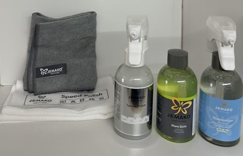 Jemako Waschstraßen-Set Glasreiniger + Speed Polish + Klare Sicht - SET - Sonderpreis