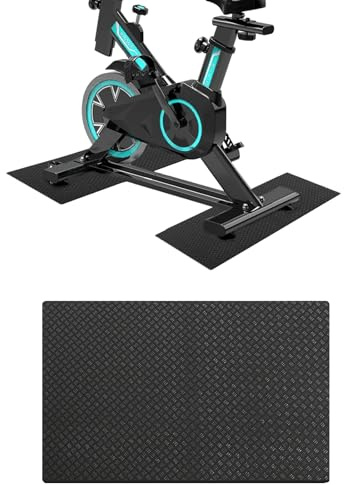 Stoßfeste Bodenschutzmatte für Laufbänder, 6 mm Dicke rutschfeste Unterlage für Fitnessgeräte, PVC-Bodenschutzmatte für Sportgeräte,Matten Fitnessraum Bodenmatte 2 Stück