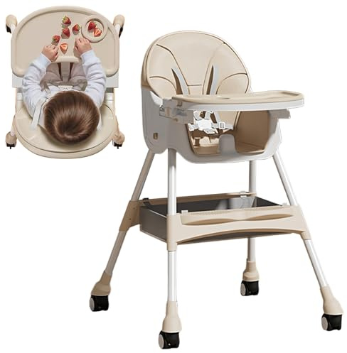 Duvcoywae Chaise Haute Pour Bébé | Siège De Repas Réglable - Siège Rehausseur Multifonction avec Fonction Relax et Balancement pour Maison Voyage Extérieur
