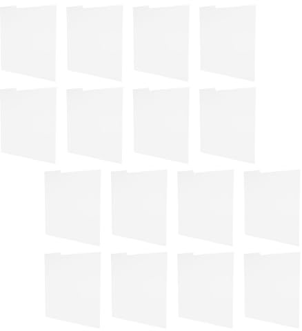 Tofficu Divisori per Album Vinile in PVC Bianco 16 Pezzi, Separatori per Scaffali e Custodie Multimediali, Accessori per Organizzazione e Conservazione Dischi in Vinile in Ufficio e