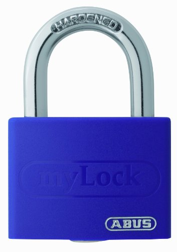 ABUS Vorhängeschloss T65AL/40 myLOCK - individuell beschreibbar - Spindschloss - massiver Aluminium-Schlosskörper - ABUS-Sicherheitslevel 5 - Lila