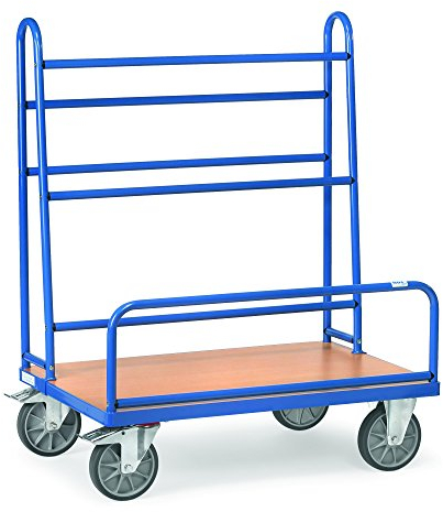 Fetra Transportgeräte mttpe4412 F 500 Wagen Transport für Panel, 600 kg Belastung, 200 mm Rollen Durchmesser, 1070 mm x 435 mm Plattform, 1070 mm Länge x 710 mm Breite x 1321 mm Höhe