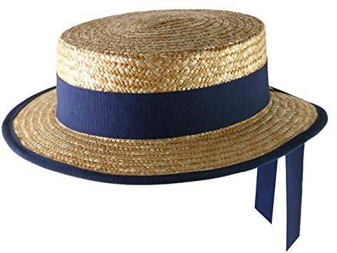 Classic Italy - Boater Kreissäge Strohhut Gondolier - Size 51 cm - 115-bleu