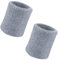 Vidillo Schweißbänder, Sport Wristbands Gelenkband 2 Pack, 4 Zoll Sport Schweißband Armband Weiche verdickte Baumwolle, für Tennis Gymnastik Fußball Basketball, Laufen Athletic Sports-Grau