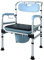 Froadp Chaise Percée Réglable, Chaise de Toilettes avec Accoudoirs Rabattables et Réglables en Hauteur, Pieds Antidérapants