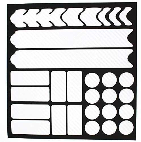 AlphaShield Bicycle Frame Protector Chain Stays Protection Film Sticker Frame Protection Carbon MTB BMX Paint Protection Film K099 K100, Carbon White