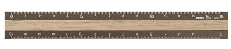 Lineal, 15 cm, Holz, Braun
