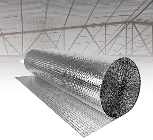 LZQ Película aislante de aluminio para radiadores, 3-4 mm, para aislamiento de techos, suelos, paredes, 1 × 15 m, color: plata