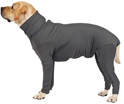 DHGTEP Hund Chirurgie Recovery-Anzug, Hund Pyjamas mit Vier Beinen, Hund Onesie Pullover für Große Mittlere Hunde, Zur Verhinderung Von Haarausfall Bei Hunden (Color : Grau, Size : XXX-Larg)