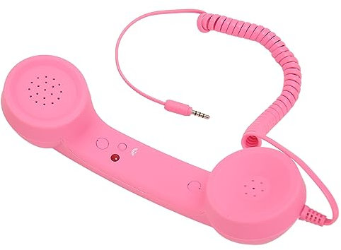 Teléfono Retro Vintage Auricular para Celulares - Teléfono Antiguo (Rosa)