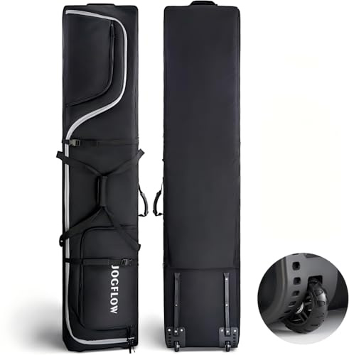 Jogflow 360 gepolsterte Skitasche mit Rollen, wasserdichter Stoff, passend für bis zu 190 cm Skier