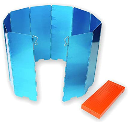 Poêle Pare-Brise Camping Cuisinière Vent Portable Camping En Plein Air Réchaud Pare-Brise 10 Plaques Camping En Plein Air Cuisinière Pare-Vent En Aluminium Cuisinière À Gaz Pare-Vent