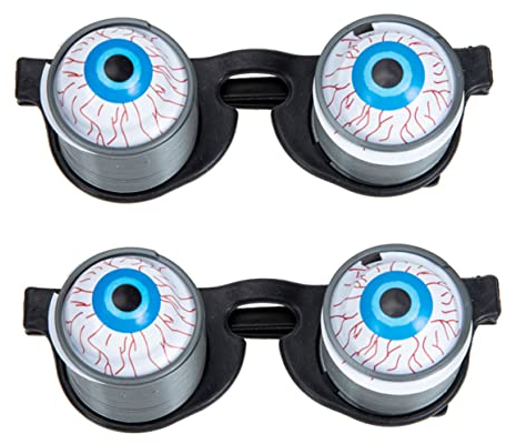 VALICLUD 2stücke Lustige Brille Mit Wackelaugen Halloween Party Requisiten Für Kostüme Und Fotomomente Wiederverwendbar Aus Hochwertigem Tragbar Und Leicht Für Spezielle Tanzpartys