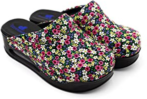 Terlik Sabo Air ST192 MAX Zuecos de Cuero Mules Zapatillas Zapatos Sabot, Mujer, Flor Purpura, EU 40