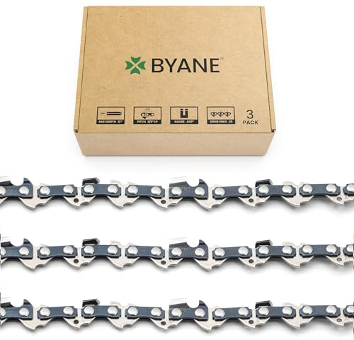 BYANE Lot 3 Chaînes Tronçonneuse 30cm (12) 3/8LP 1.1mm (.043) 45DL | Faible Rebond | Pour Ryobi, Bosch, Dewalt, Husqvarna u.a.