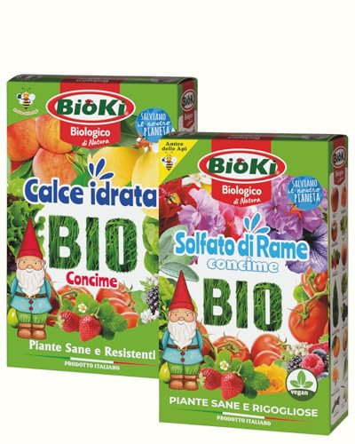 Solfato di rame + Calce idrata per trattamenti su piante da orto, da frutto e piante ornamentali kit completo Biologico