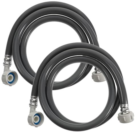 jojofuny 2pcs Washing Machine Inlet Hose Water Supply Hose for Automatic Washers and Leak Design Easy Installation Connectors