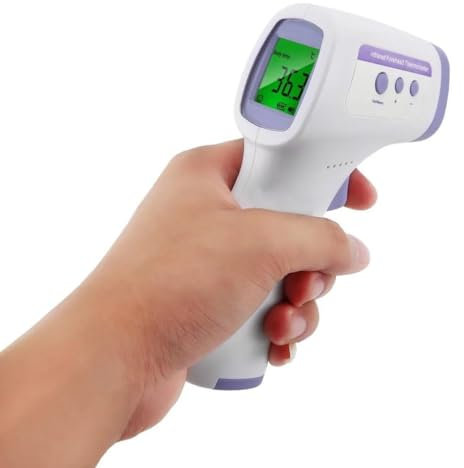 Forehead Digital Thermometer, Body Temperature Fever Measure Tool for Baby, Adults, Non Contact Infrared Medical Thermometer