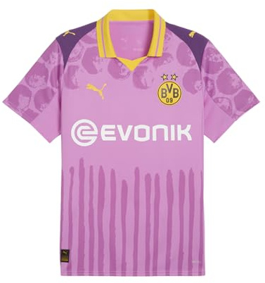 Puma Maillots Coupe du monde des clubs Borussia Dortmund x KidSuper 2025 – Design rétro à manches longues unique disponible, Away - Rose, Taille M