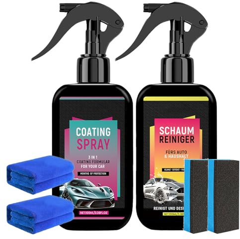 Kit Premium D'entretien Automobile (2×100 ml),Avec Formule Professionnelle Allemande,étanche à L'eau Et à La Poussière,100% Sûr Pour La Peinture Des