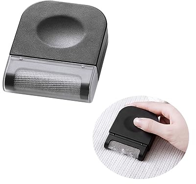 DEARMAMY Quitapelusas Manual Portátil para Ropa Removedor de y Bolas de Hilo Cuchilla de Pelusa para Abrigos y Mantas Diseño Ergonómico y Ligero para Uso Hogar y Negro