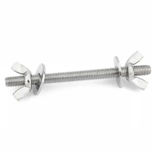 Jeu de vis pénétrantes en acier inoxydable 304, tige filetée, écrou papillon à main(5set M3X60)