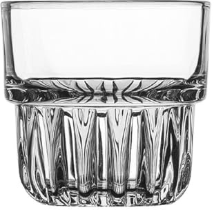 Dh2yjnbf3 Verres transparents empilables à rayures, épais et résistants, parfaits for l'eau, les jus, les boissons, le lait, le café et les cocktails.(Petit)