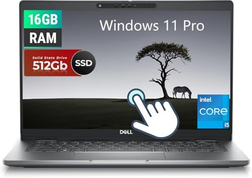 Dell Latitude 5330 Ordinateur portable professionnel à écran tactile 13,3 FHD (1920 x 1080), Intel Core i5-1245U, 16 Go de RAM, SSD 512 Go, clavier QWERTY américain, Windows 11 Pro (reconditionné)