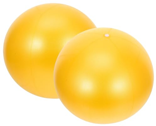 DIYEAH 2 Stück Pack Yogabälle aus PVC Pilatesball zum Trainieren mit Vielseitigem Design und 65cm Größe Indoor Gymnastikbälle für Yoga und Pilatesübungen Orange