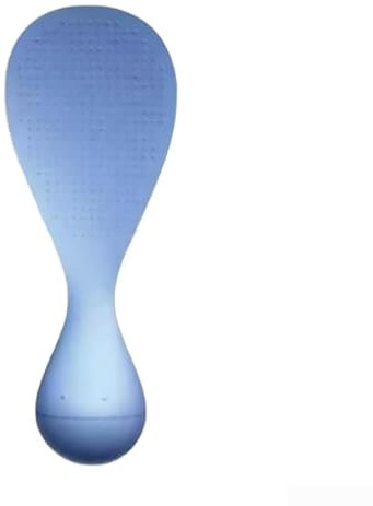 NEIQIUWING Cucchiaio da riso in plastica, rivestimento antiaderente, facile da pulire, design compatto, 17,5 cm, ideale per piatti di riso e contorni (blu)