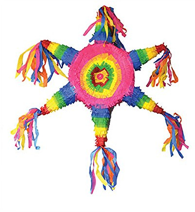 PARTY DISCOUNT NEU Pinata Stern, bunt, ca. 65cm