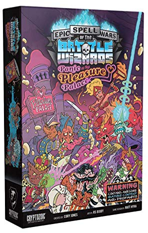 Cryptozoic - Epic Spell Wars of The Battle Wizards 4: Panic at The Pleasure Palace - Viertes Spiel der Serie - Explosives Zaubersprüche-Kartenspiel - Ab 15 Jahren - 2 bis 6 Spieler - Englische Ausgabe