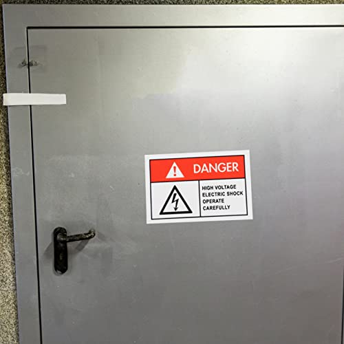 POPETPOP 6st Warnschilder Für Elektrizität Hoch Warnsignale Aufkleber Für Elektroschockgeräte Etikettenaufkleber Für Elektroschocks Gefahr Elektronisch Warnaufkleber Pp Synthetisches Papier