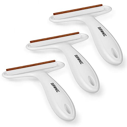 Duronic MFS1 luddskrapa & noppborttagare | Bärbar noppborttagare för tyg och kläder | Manuell noppborttagare, borttagning av djurhår, för mattor och klädsel (3-pack)