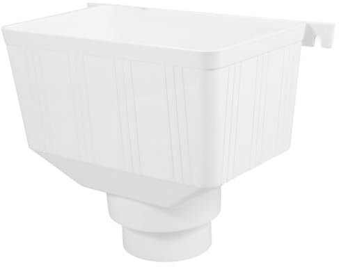 YARNOW Recuperateur d eau de Pluie Collecteur GouttièRe CarréE pour Tuyau de Descente pour GouttièRe Pvc (Blanche)