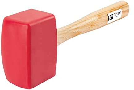 Titan 63110 12oz Sorbothane Soft Blow Mallet, Non-marring & Non-sparking Hammer, Safe for Use on Wood, Metal, Vinyl, Tile, Glass, & Plastic - Made in the USA