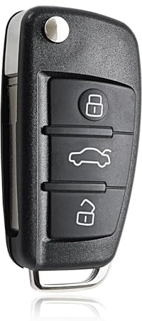 RED WOLF 3 Tasten Schlüsselgehäuse Auto Gehäuse der Fernbedienung für 2006-2013 Audi A3 A4 A6 Q7 TT Ersatzschlüssel