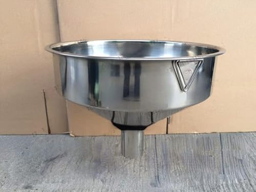 HOMEXO Embudo Superior 30CM Inferior 51mm de Altura 235mm Embudo Grande de Acero Inoxidable 201 for Piezas de Repuesto de Embudo de Aceite Espesado líquido 1 ud. (Color : Single Funnel)