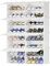 JOISCOPE Gran Zapatero Armario Apilable, Zapatero Entrada Recibidor, DIY Estanteria Zapatos Multifuncional, Material Ecológico Armario Zapatero, Fácil Limpiar Mueble Zapatero, 2 x 8, Lechoso