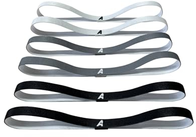 Great Five 6 Pieces Sport Headbands Running Headbands For Woman Headband For Men Elastic Exercise Sweat Bands Head Bands Unisex - One Size Suitable for Adults and Kids