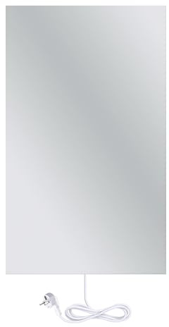 Electric Glass Radiant Panel, Mirror, Power 600 Watts, 60 cm x 90 cm, Wall Mounted, Infrared Heat Radiator