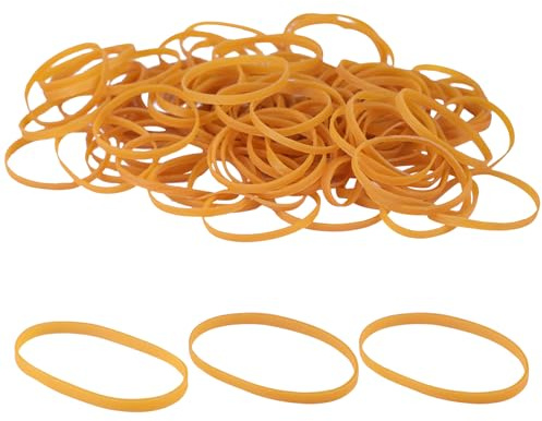 Gros élastique caoutchouc Jaune 100 x 5mm Fort Élastiques postuler à École Bureau Cuisine couturiere Créatif Poubelle-100pieces