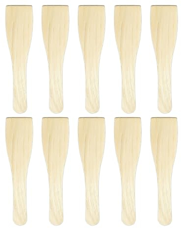 10 Piece Wooden Spatula, Cheese Board Spatula Set, Raclette Spatula, Wooden Spatula for Electric Baking Pan, Roasting Spatula, Kitchen Cooking Utensils, Suitable for Home Kitchen and Party Parties