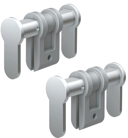 BASI | 2er Set Universal verstellbarer Blindzylinder | variabel einstellbar 84-150 mm | Blindschloss auch für Brandschutztüren, FH Türen geeignet