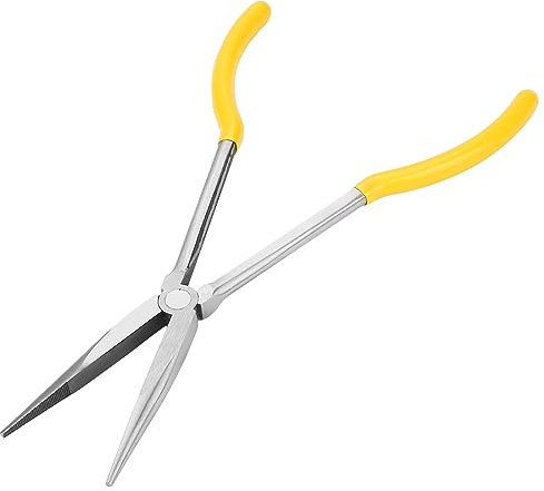 11-Zoll-Professionelle, Gerade, Spitzzange, Kabelschneider aus Hartstahl für Haushalt, Auto, Maschinenreparatur mit Ergonomischem Anti-Rutsch-Griff