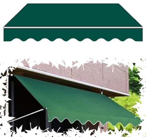 REDEXI Lona De Repuesto para Toldo Tela De Toldo Retráctil Patio, Tela De Repuesto para Toldo Verde Techo De Repuesto para Toldo, para Exteriores/Jardín/restaurantes/Tiendas(6.6x5ft/2x1.5m)