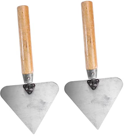 Gadpiparty 2piezas Paleta De Albañilería Triangular Paleta De Acabado Para Nivelar Concreto Herramienta Para Enlucir Para Trabajos De Construcción