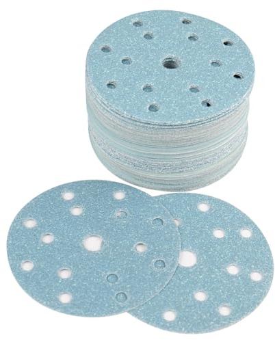 150mm Sanding Discs,6 Inch15 Holes Sanding Disc Pads, 400 Grit Hook and Loop Sanding disc for Wood Metal Car Sanding and Polishing,Orbital Sanding Discs(100Pcs）