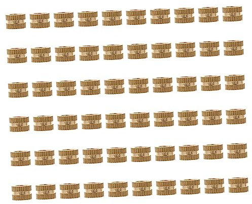 ULTECHNOVO 60pezzi Dado Pressione in Dado Zigrinato Filettato Fissaggio Per Stampaggio Iniezione